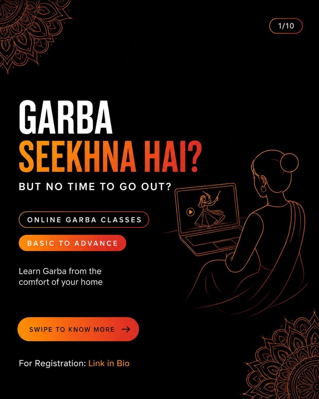 Post 10 by NRITYARAAS GARBA ART on Instagram (carousel)