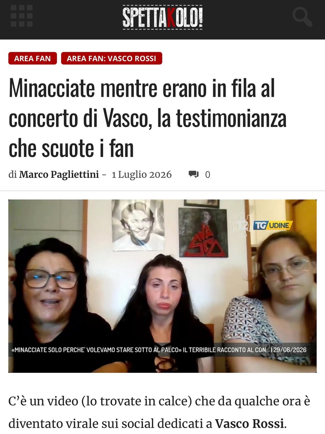 Post 2 by Vasco Rossi Fans - TuttoVasco on Instagram (image)