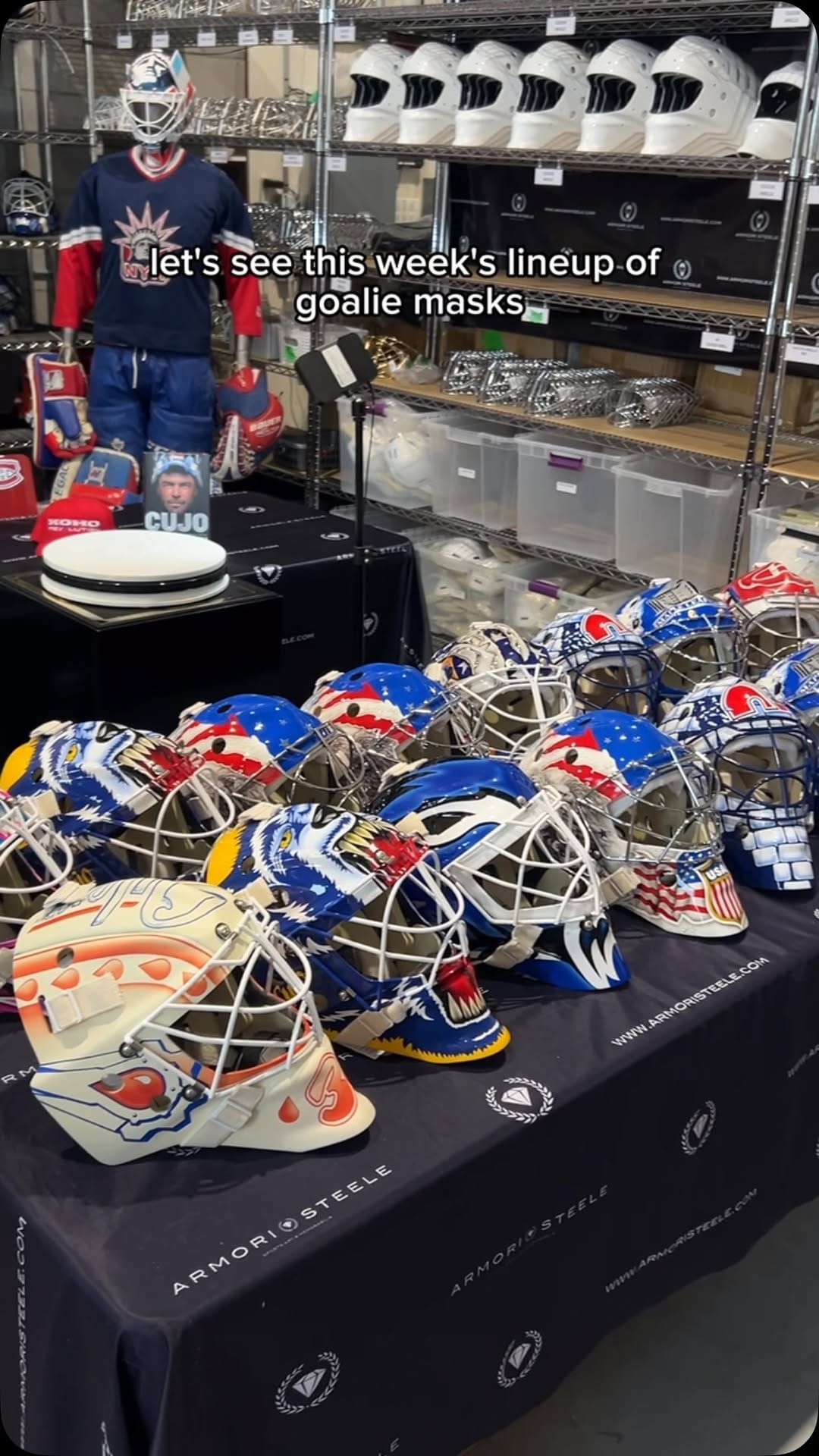 Post 3 by Goalie Mask Collector on Instagram (video)