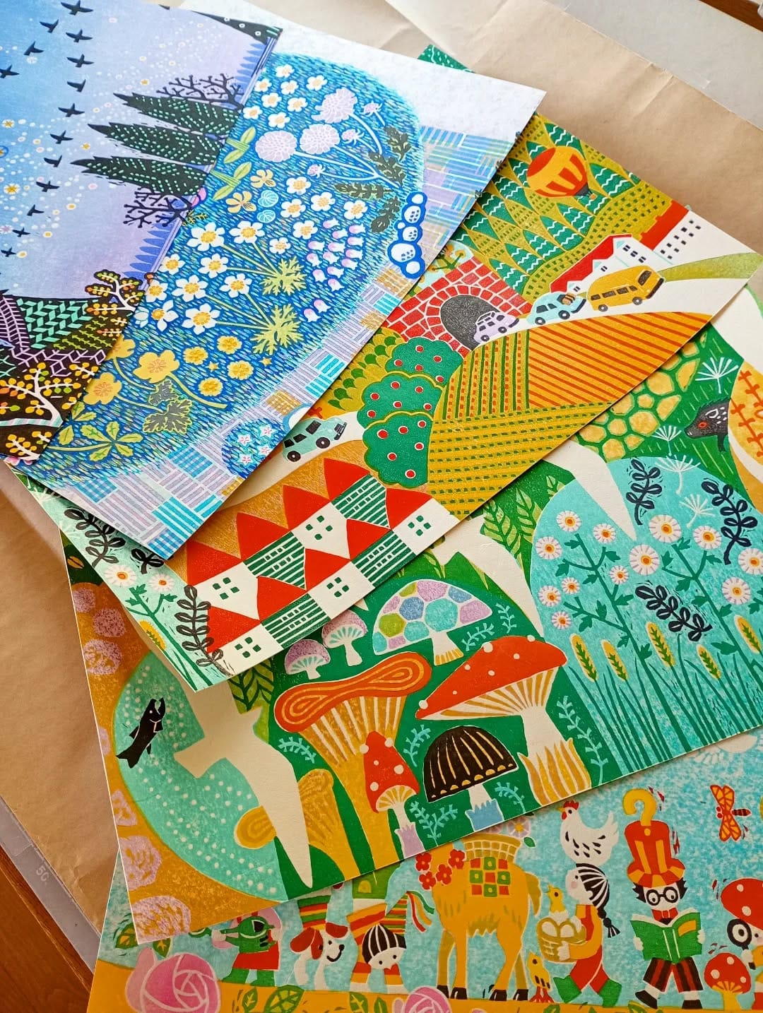 Post 7 by Tomoko Kyuki 久木朋子 woodcut printer 木版画家 on Instagram (image)