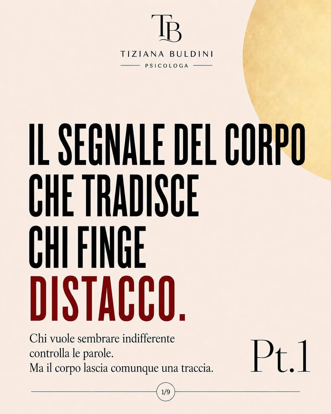 Post 1 by Dott.ssa Tiziana Buldini | Psicoterapeuta Spec. on Instagram (carousel)