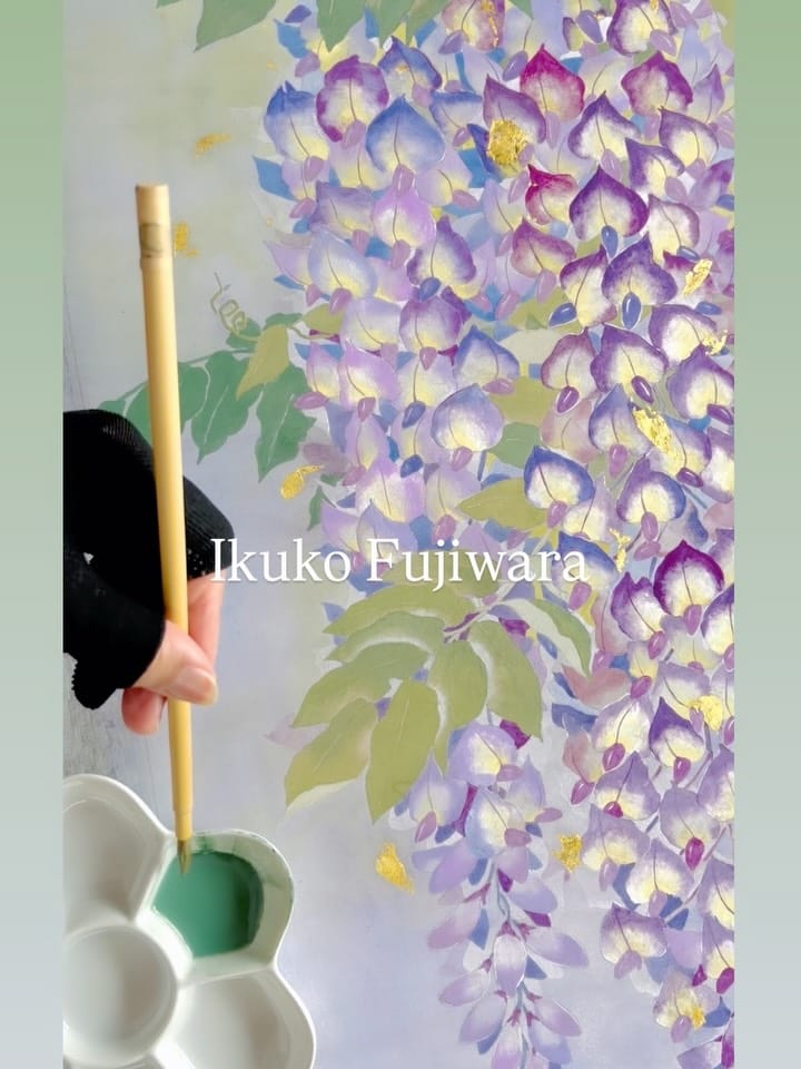 Post 1 by 日本画 藤原 郁子 on Instagram (carousel)