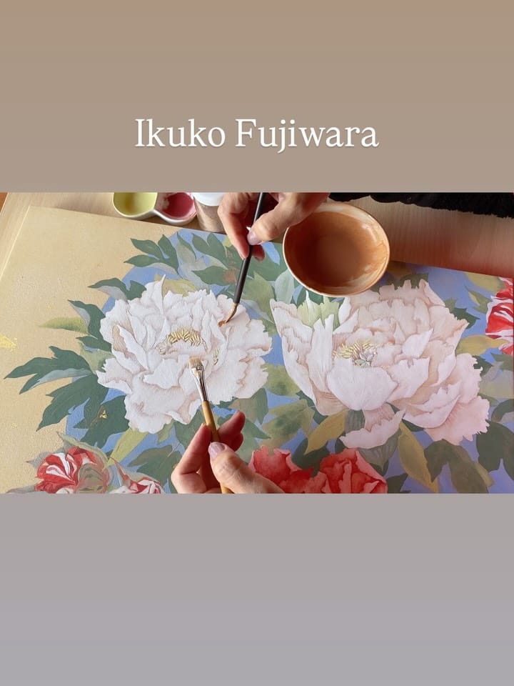 Post 2 by 日本画 藤原 郁子 on Instagram (carousel)