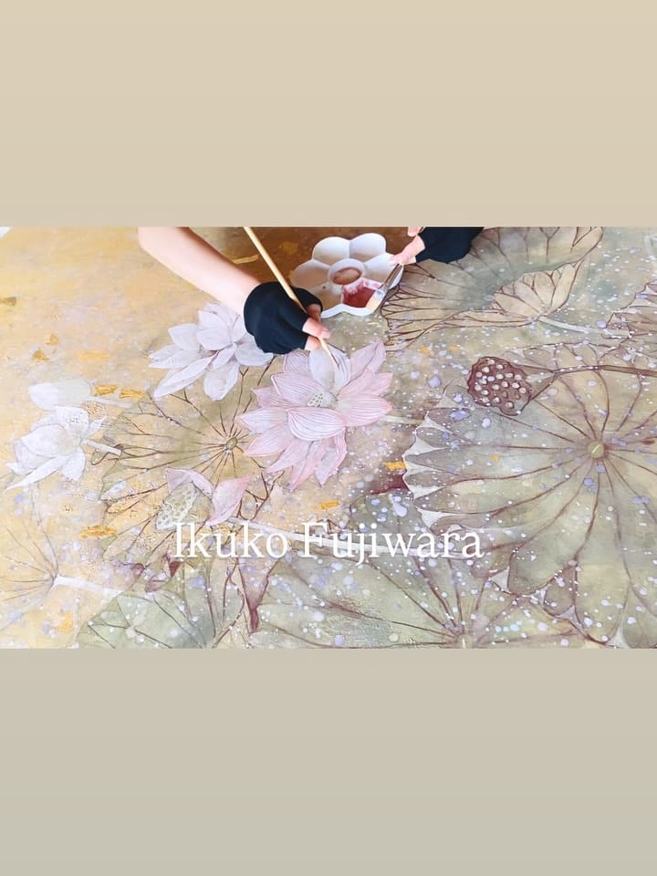 Post 8 by 日本画 藤原 郁子 on Instagram (carousel)