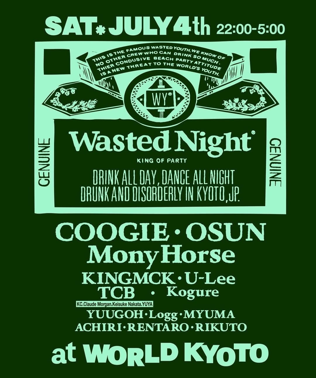 Post 3 by WORLD KYOTO | Night Club on Instagram (image)