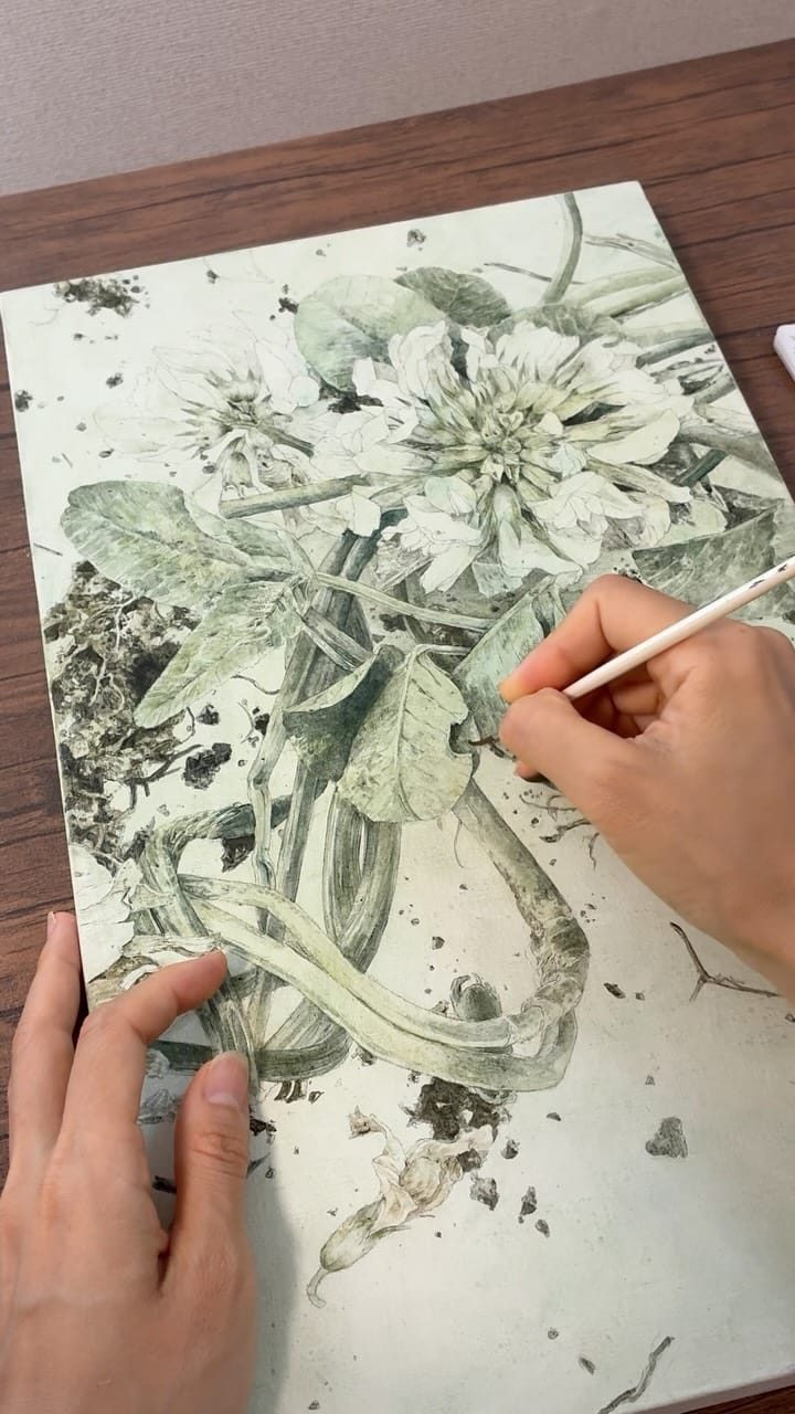 Post 1 by 稲田 早紀　INADA Saki | 画家 on Instagram (video)