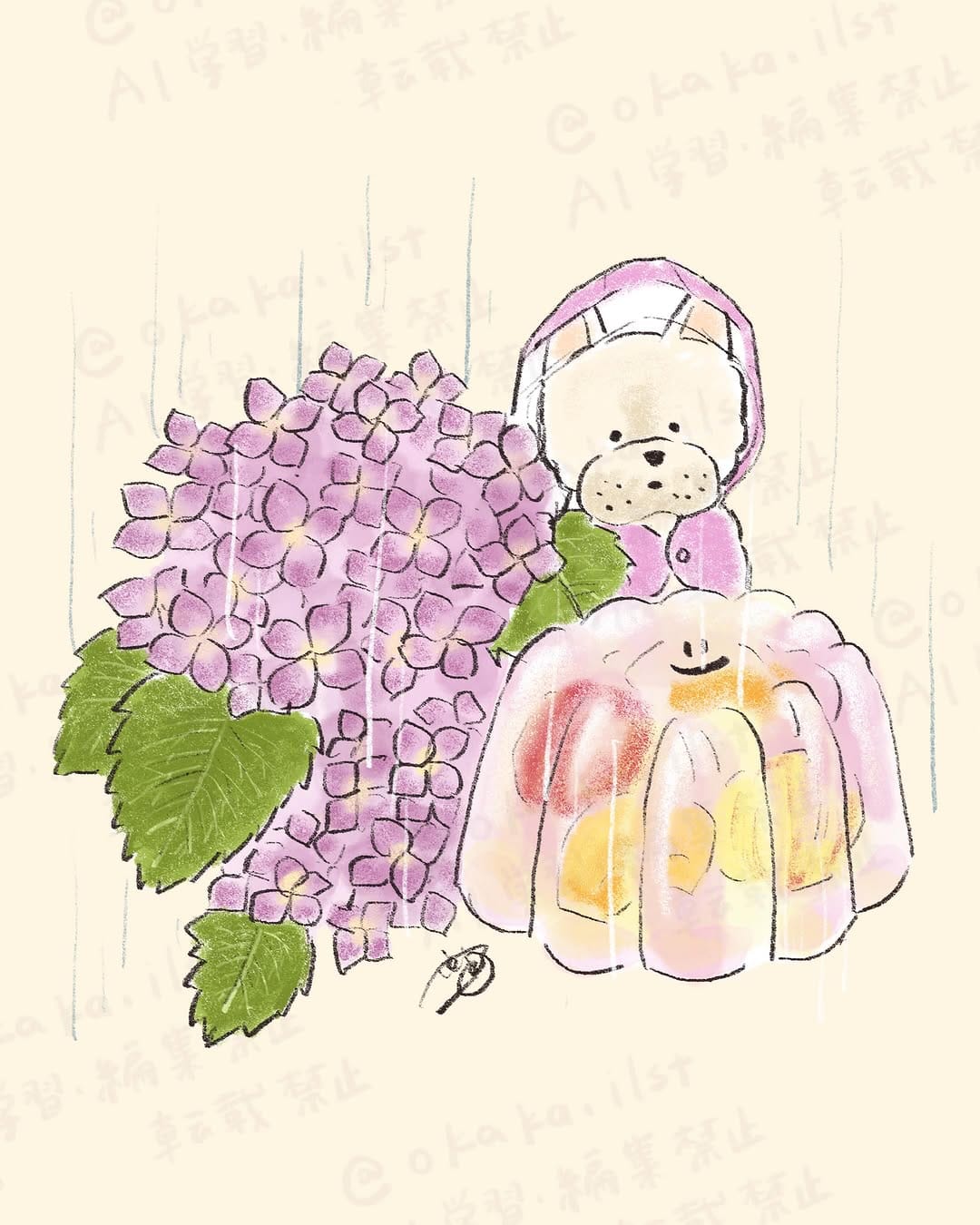 Post 7 by 楓子| 犬と食べ物のイラストレーター on Instagram (carousel)
