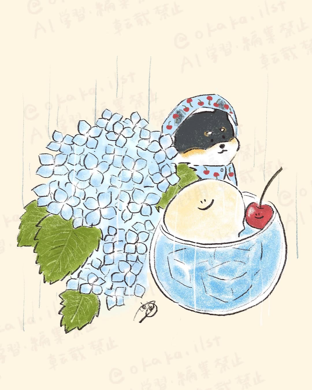 Post 6 by 楓子| 犬と食べ物のイラストレーター on Instagram (carousel)