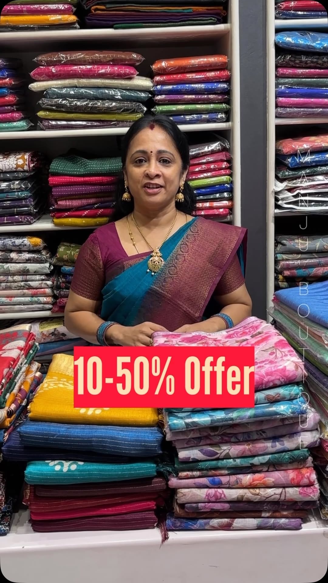 Post 1 by Manju Boutique | Sarees | Coimbatore on Instagram (video)