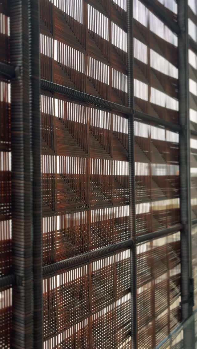 Post 6 by Zimmer | Outdoor Furniture | Woven Architectural Panel on Instagram (video)