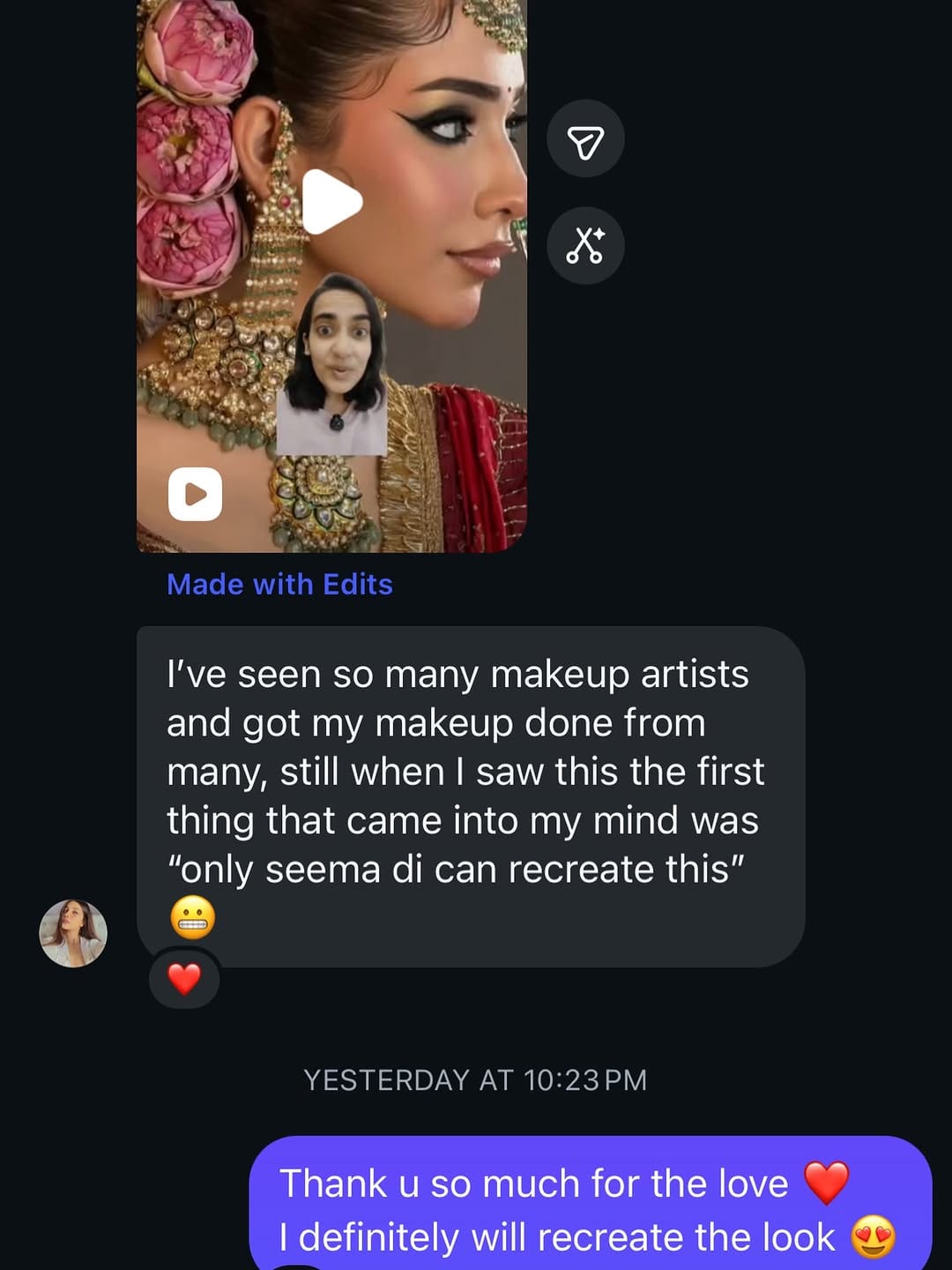 Post 3 by Seema Saini | Best Bridal Makeup Vadodara on Instagram (image)