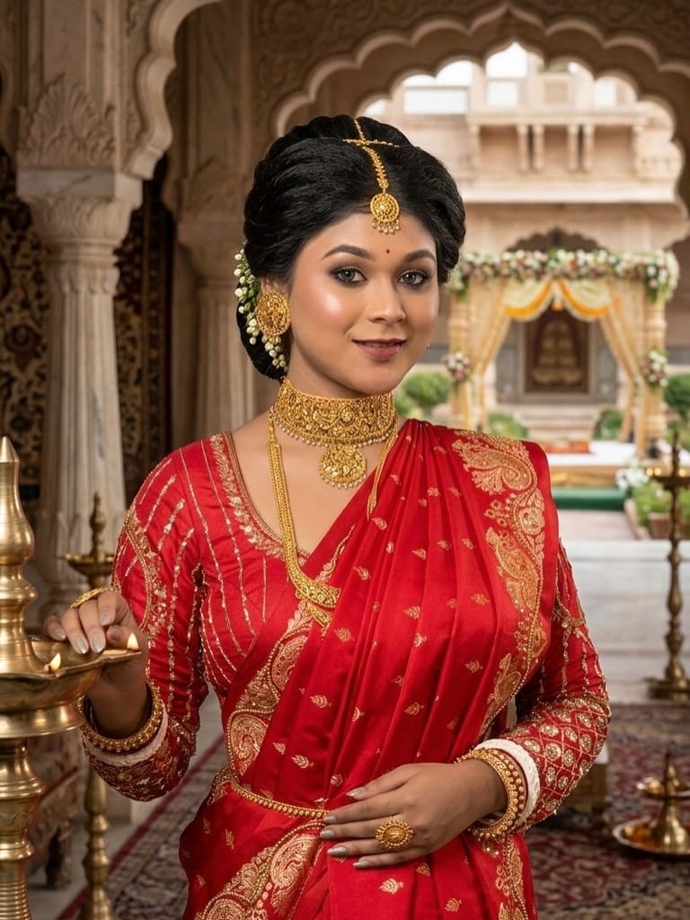 Post 4 by Chandrima | Makeup & Saree Style Tips on Instagram (carousel)