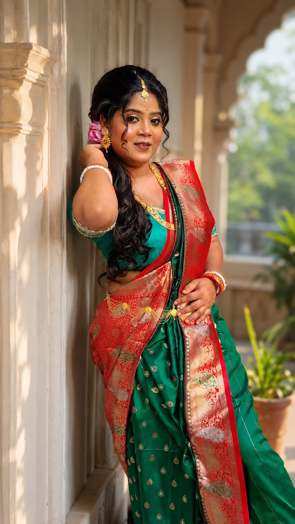 Post 3 by Chandrima | Makeup & Saree Style Tips on Instagram (video)