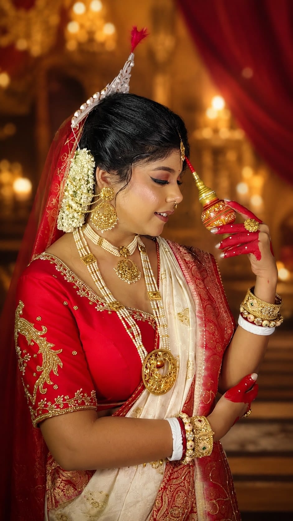 Post 1 by Chandrima | Makeup & Saree Style Tips on Instagram (video)