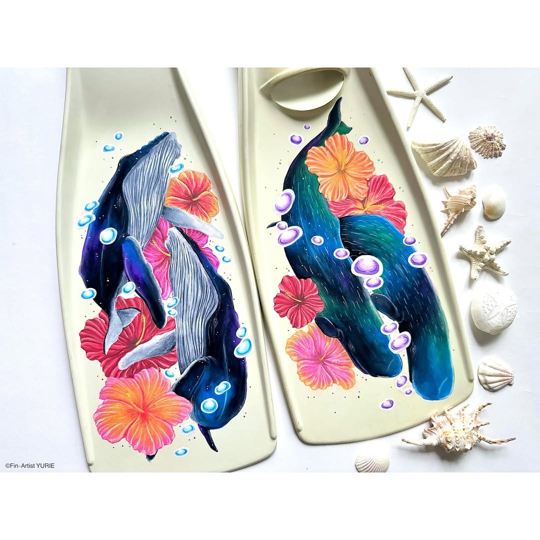 Post 5 by Diving Fin-Artist YURIE on Instagram (carousel)