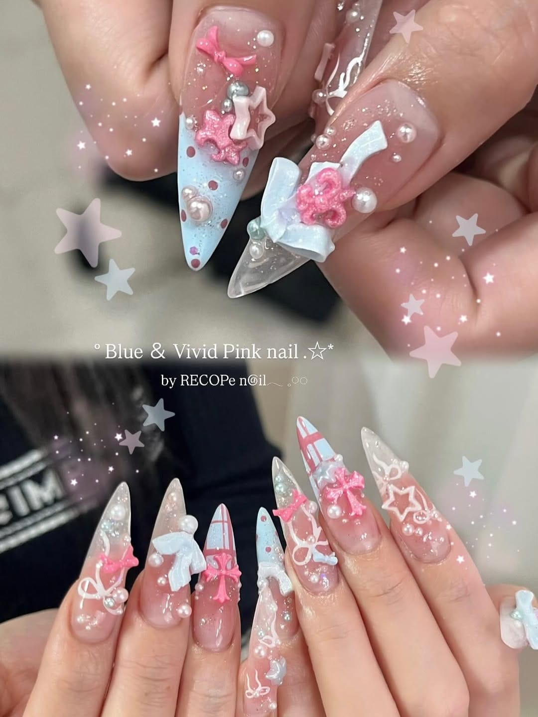 Post 10 by ♡⃛.*ﾟRECOPe nail .⋆♡⃛ girly ♡⃛ vintage ♡⃛ kirakira ♡⃛ on Instagram (carousel)