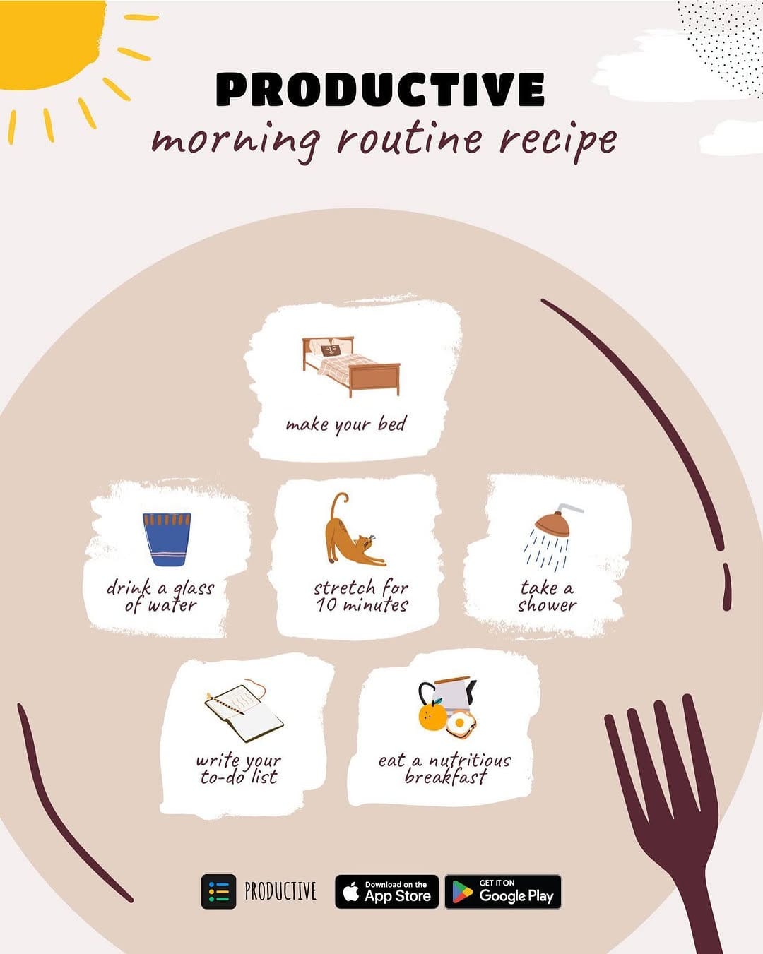 Post 4 by Productive - Habit tracker on Instagram (image)