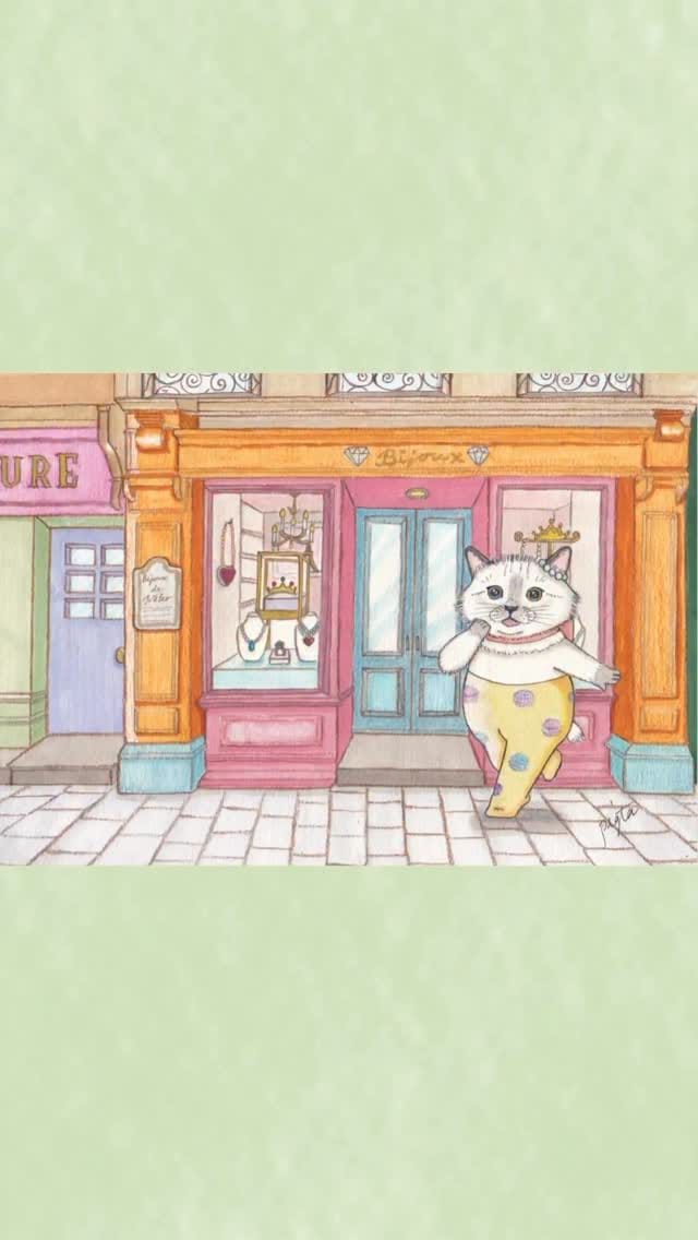 Post 2 by pigta(ピグタ) ｜ タイツ猫イラストレーター【タイツメイト】 on Instagram (video)