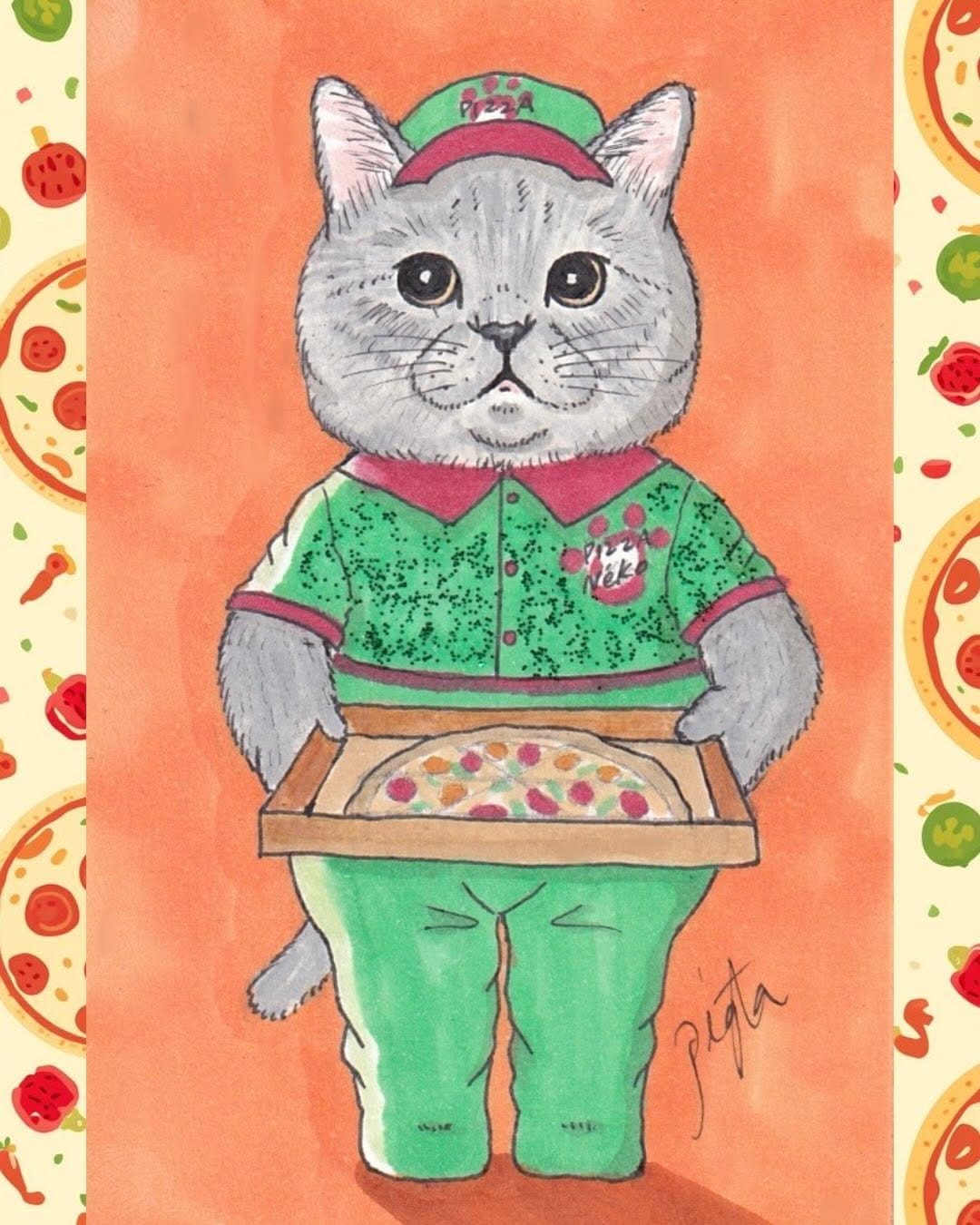 Post 6 by pigta(ピグタ) ｜ タイツ猫イラストレーター【タイツメイト】 on Instagram (carousel)