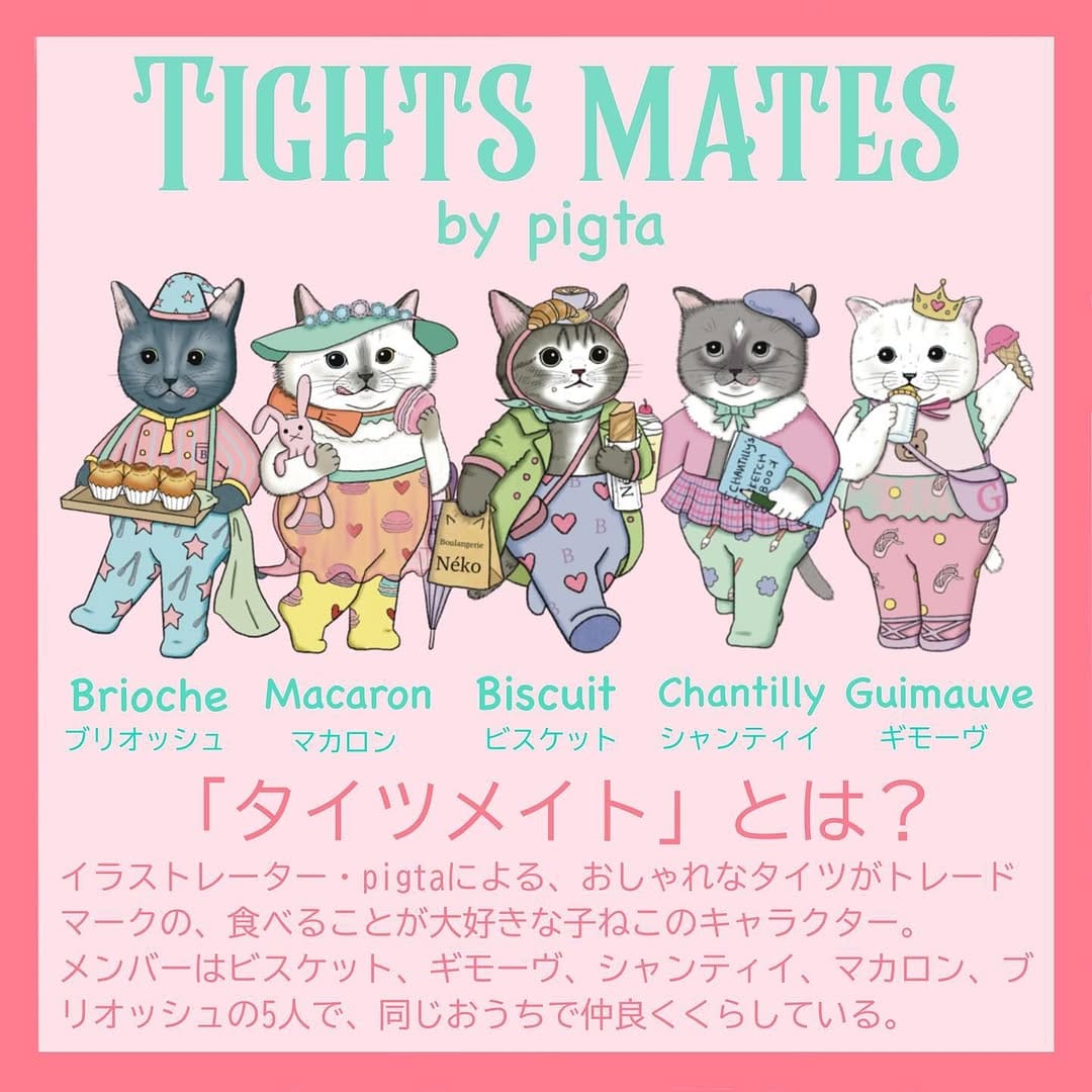 Post 9 by pigta(ピグタ) ｜ タイツ猫イラストレーター【タイツメイト】 on Instagram (carousel)