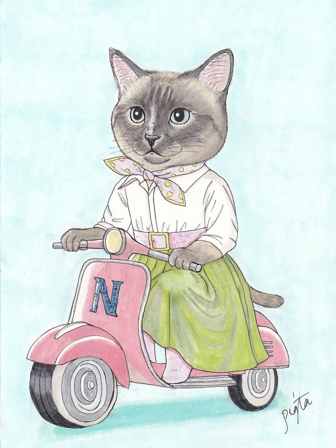 Post 8 by pigta(ピグタ) ｜ タイツ猫イラストレーター【タイツメイト】 on Instagram (carousel)