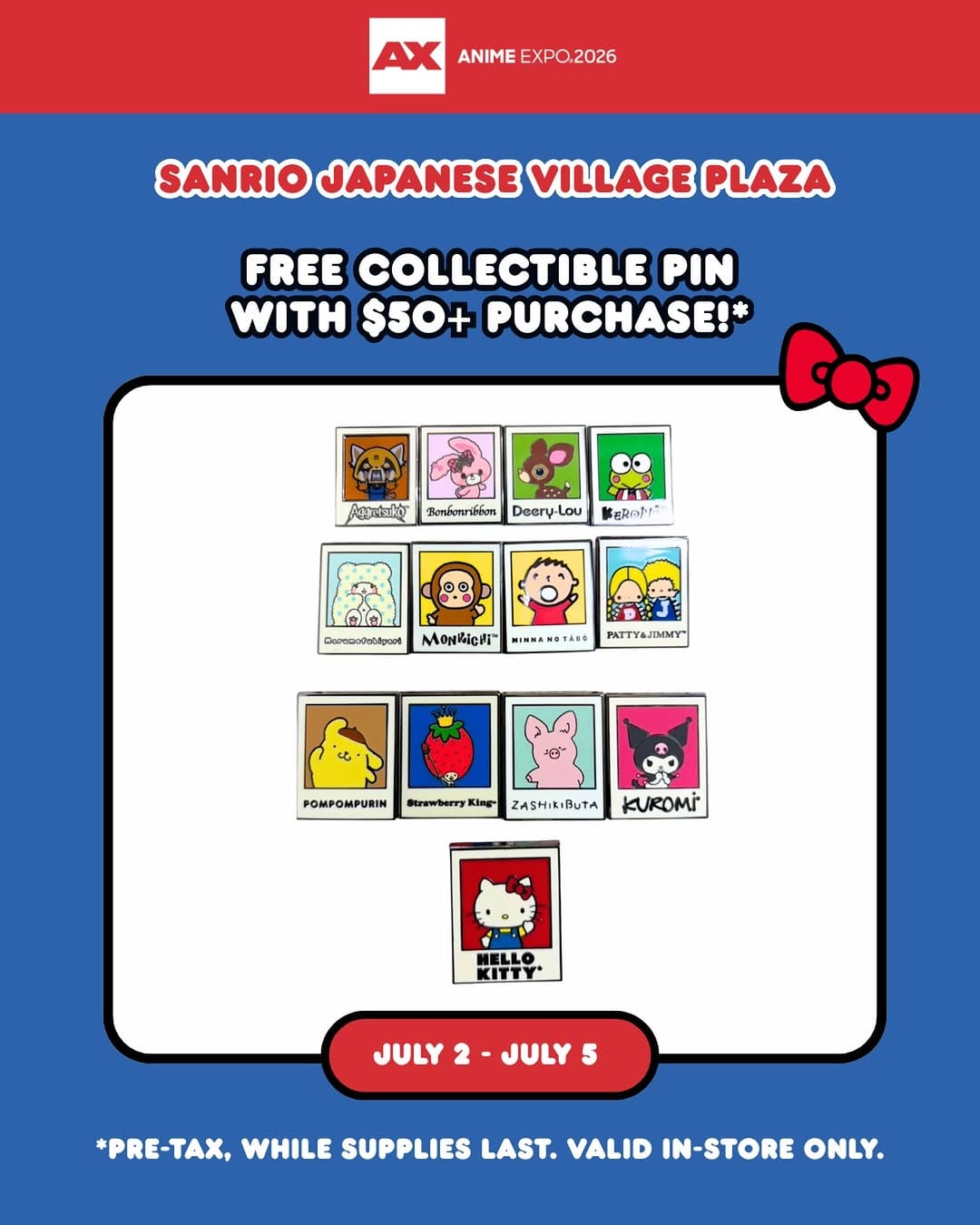 Post 1 by Sanrio Japanese Village on Instagram (image)
