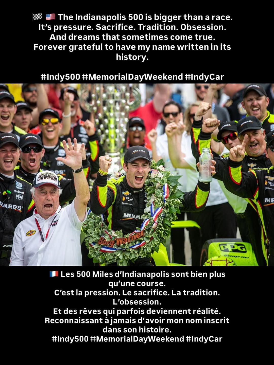 Post 2 by Simon Pagenaud on Instagram (image)