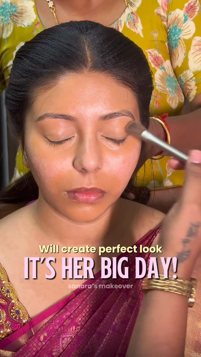 Post 9 by Chennai Makeup Artist Sanaras Nikitha on Instagram (video)