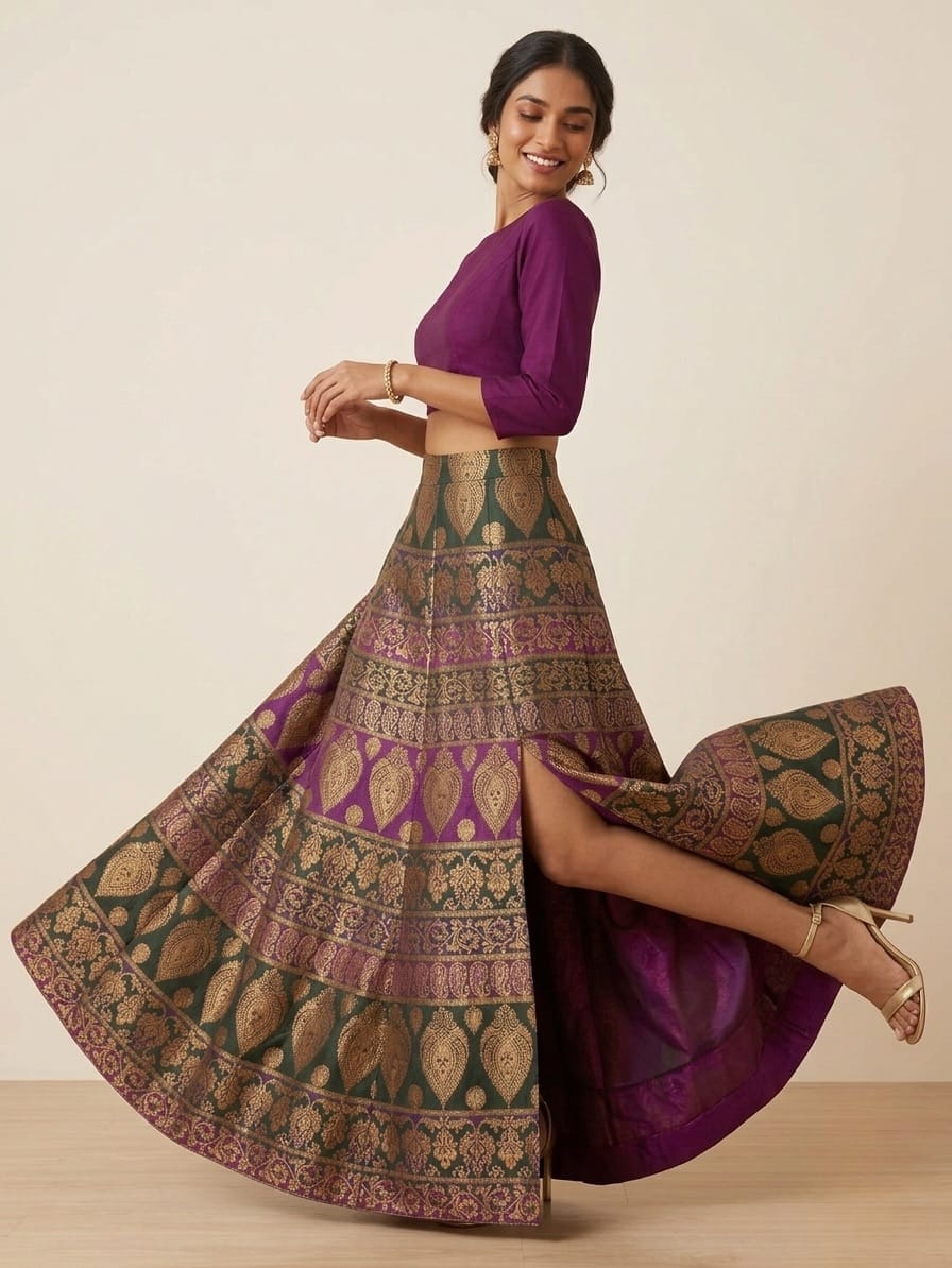 Post 4 by Sandhya | Custom Indian outfits on Instagram (carousel)