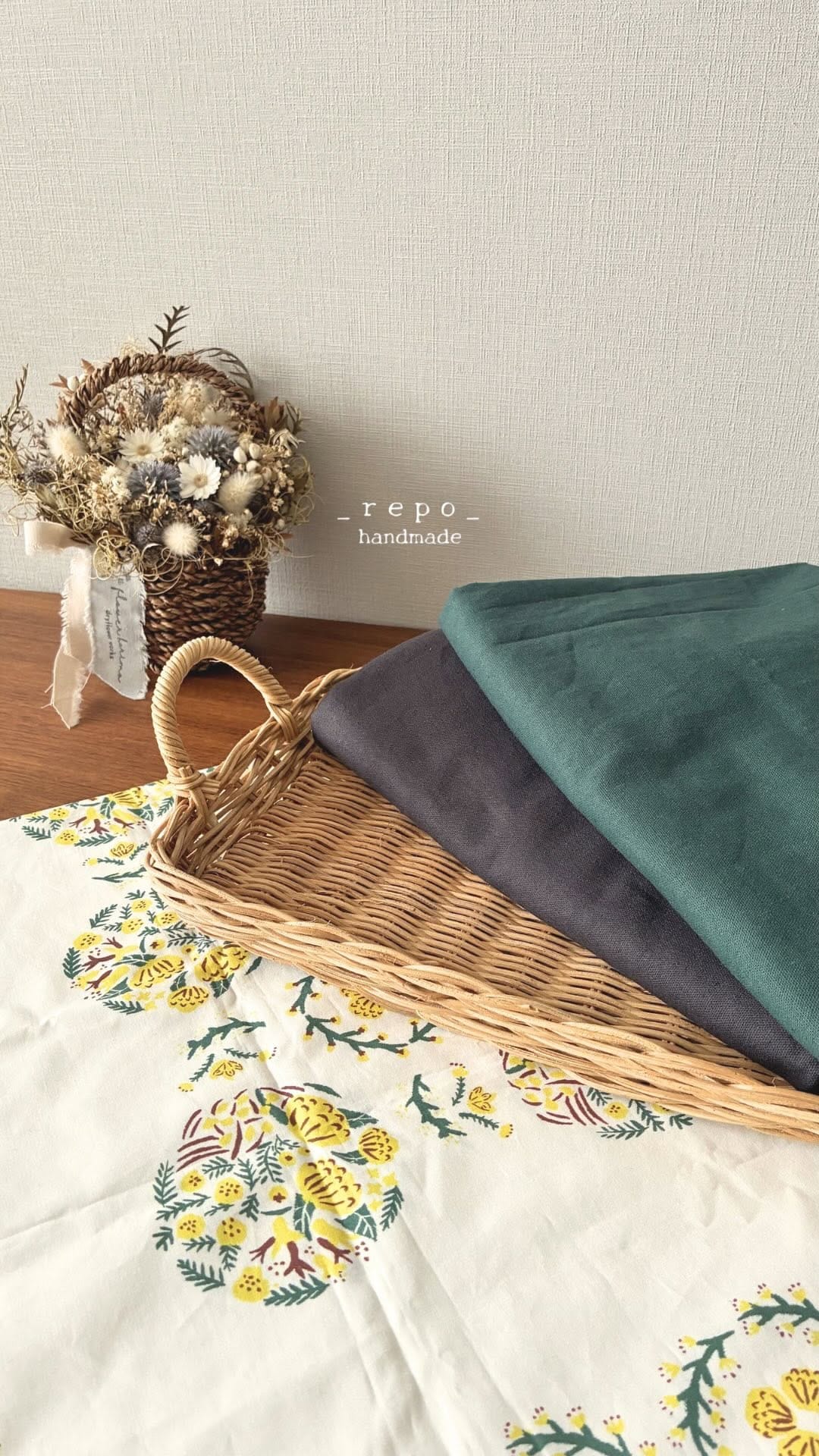 Post 5 by r e p o ( レポ ) ナチュラル好きの作る 大人のハンドメイド布小物 on Instagram (video)