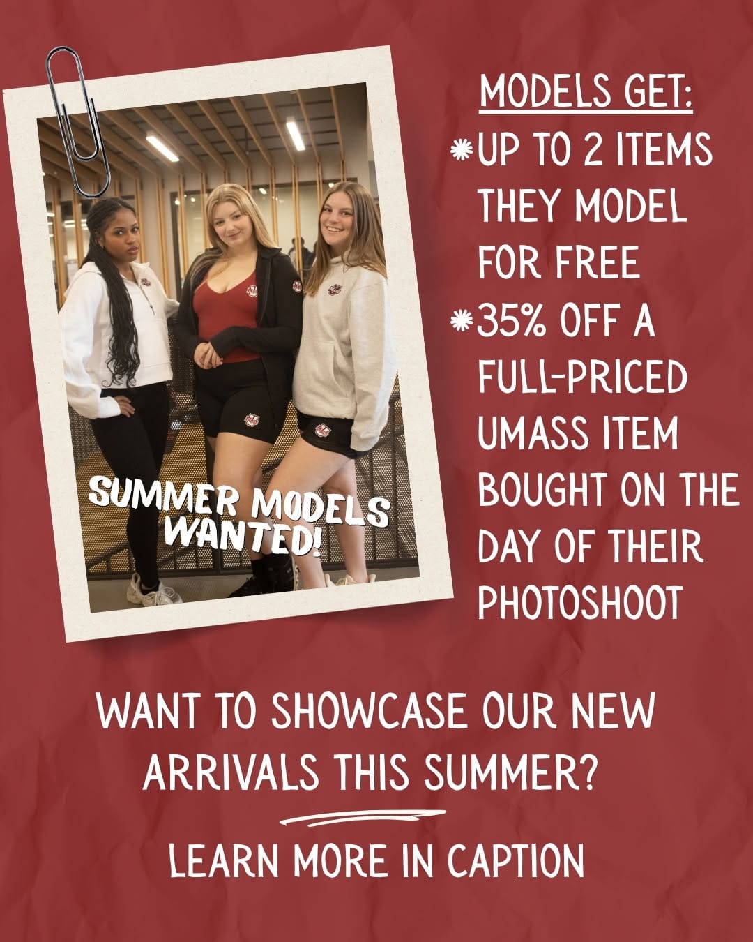 Post 6 by UMass Store on Instagram (image)