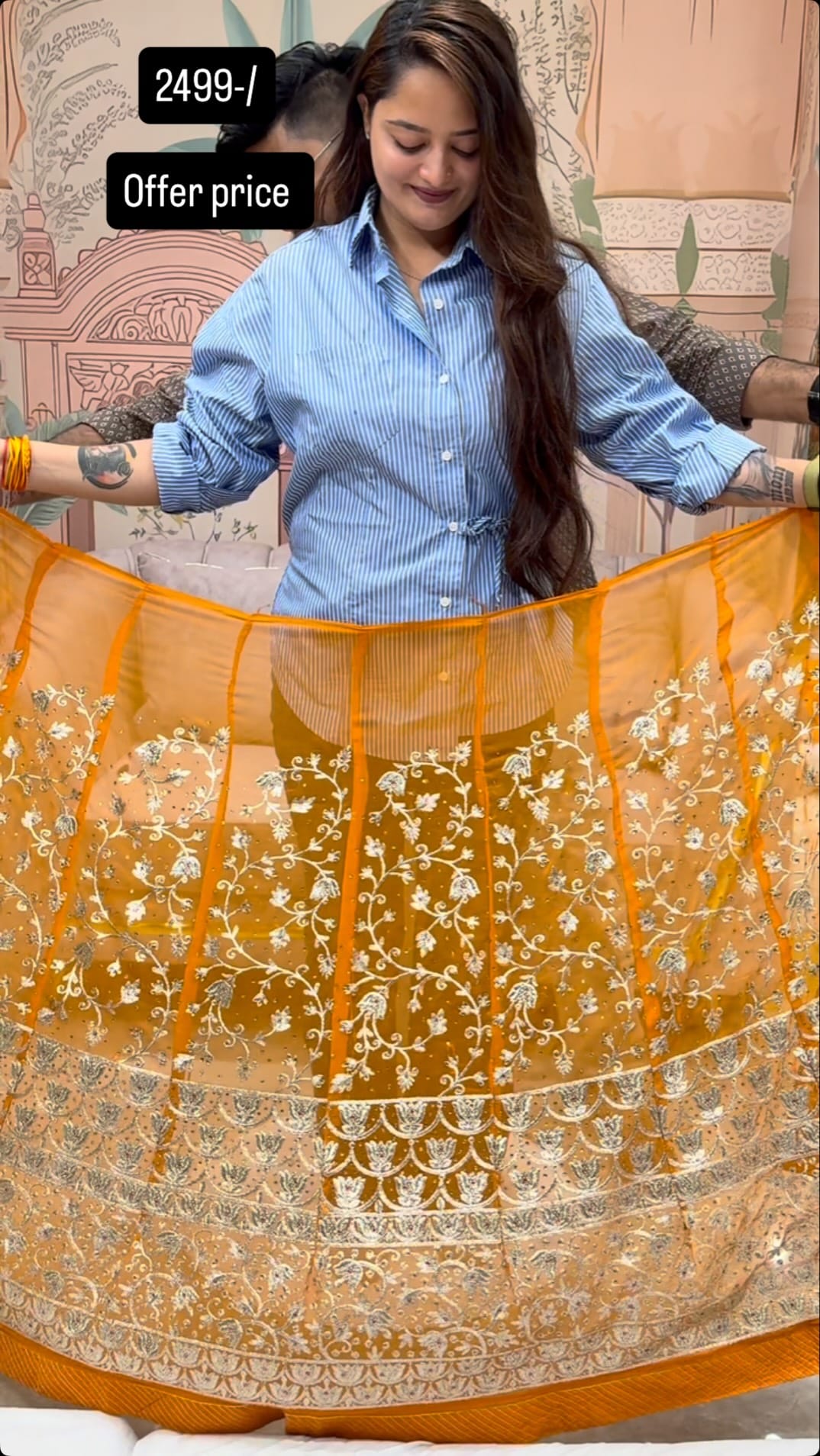 Post 4 by RAMDEV TEXTILES  RAJPUTI POSHAAK By KAMLESH LIMANI on Instagram (video)