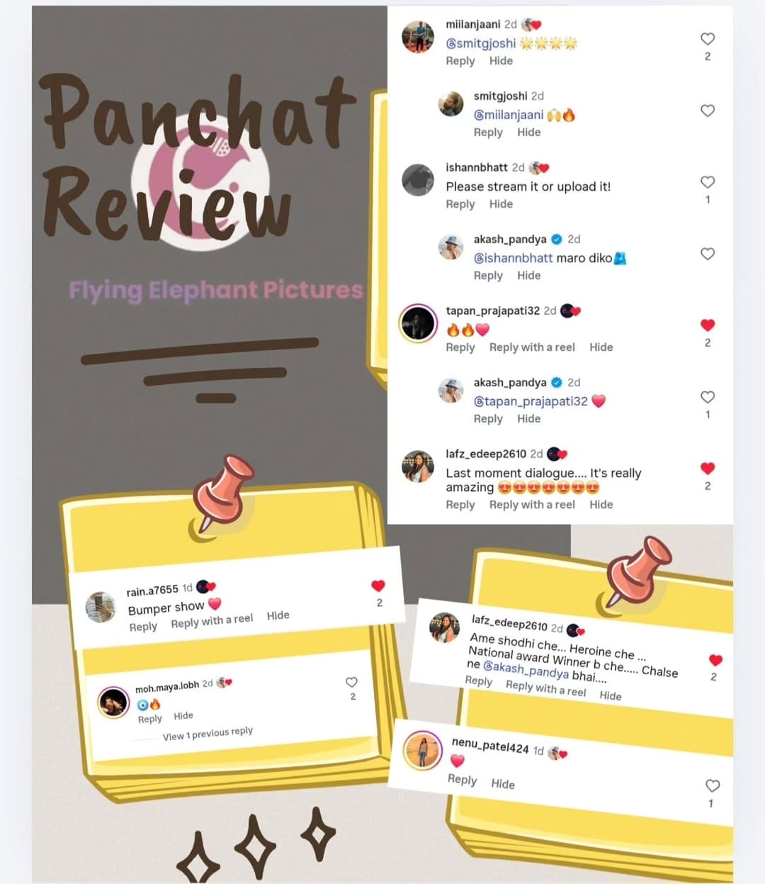 Post 4 by Flying Elephant Pictures | Entertainment on Instagram (carousel)
