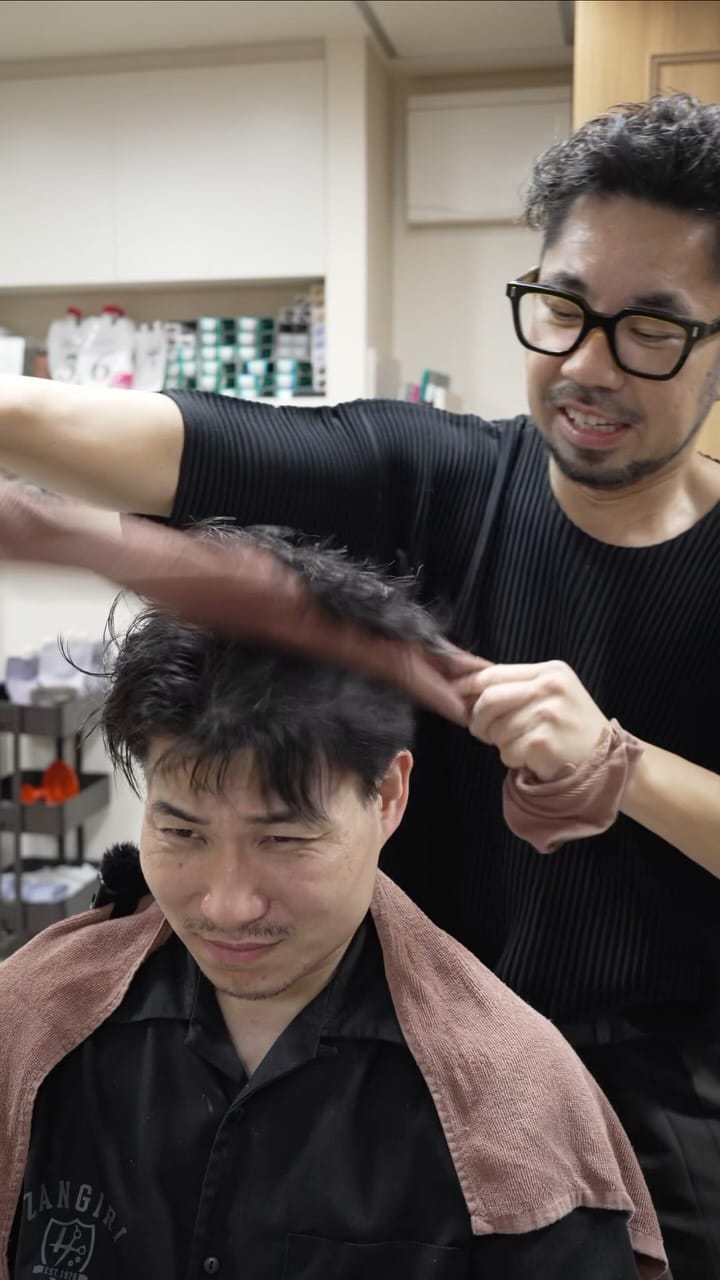 Post 1 by 大平(Oodaira)@ZANGIRI Barber💈JAPAN Tokyo Shinjuku on Instagram (video)