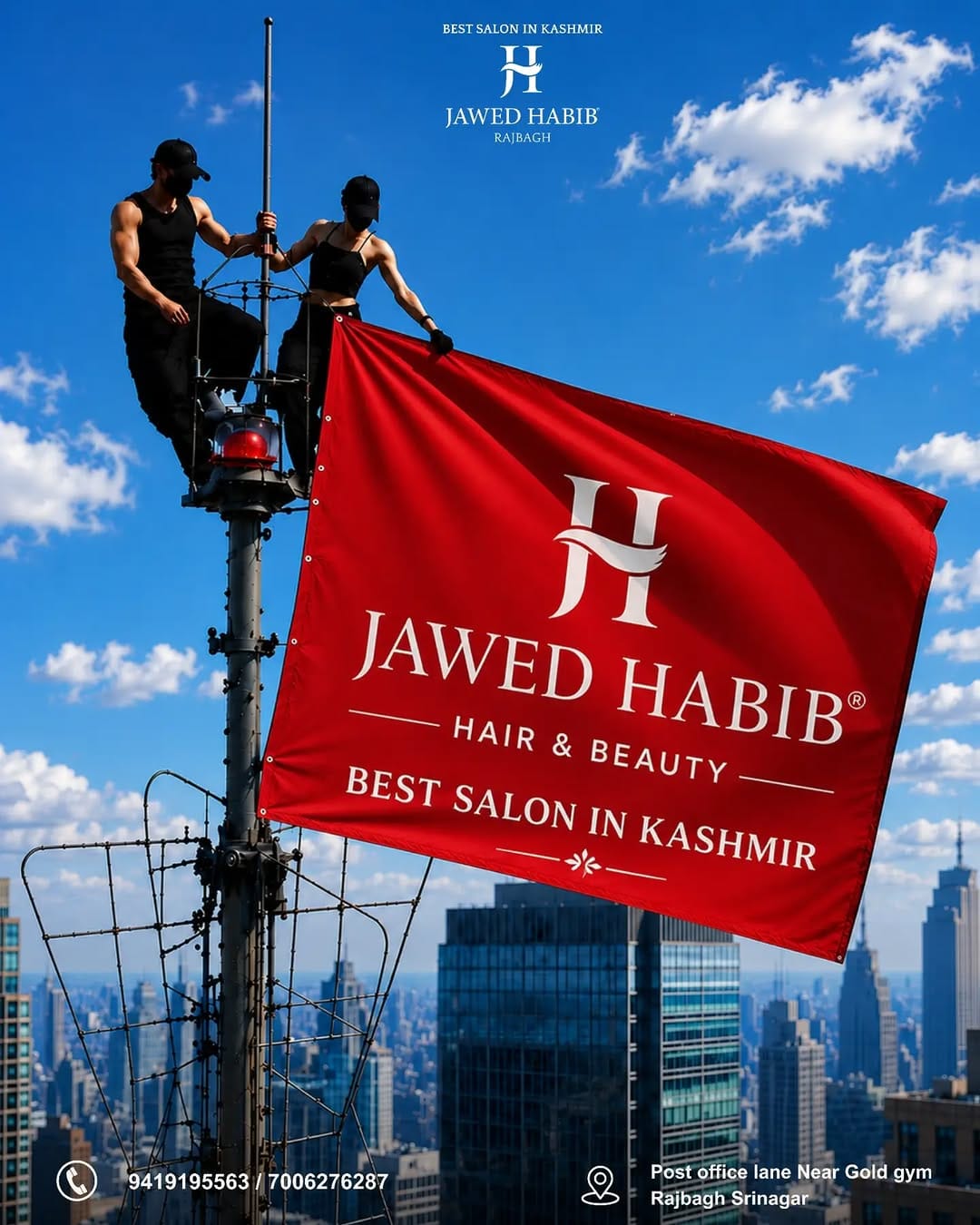 Post 2 by JAWED HABIB SALON on Instagram (image)