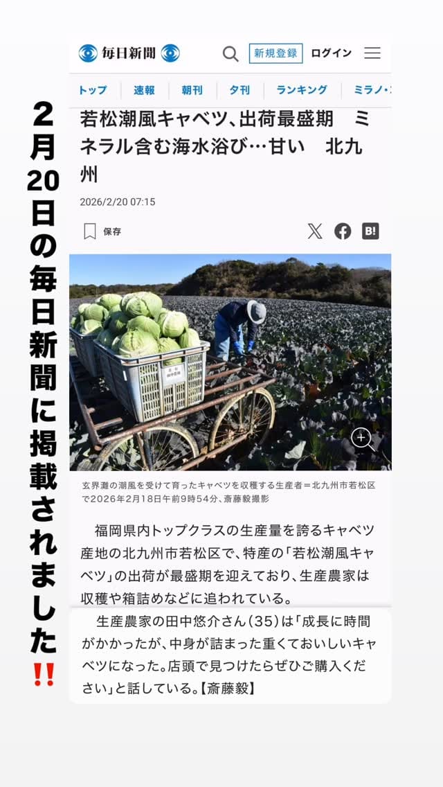 Post 7 by 若松 田中農園 on Instagram (video)