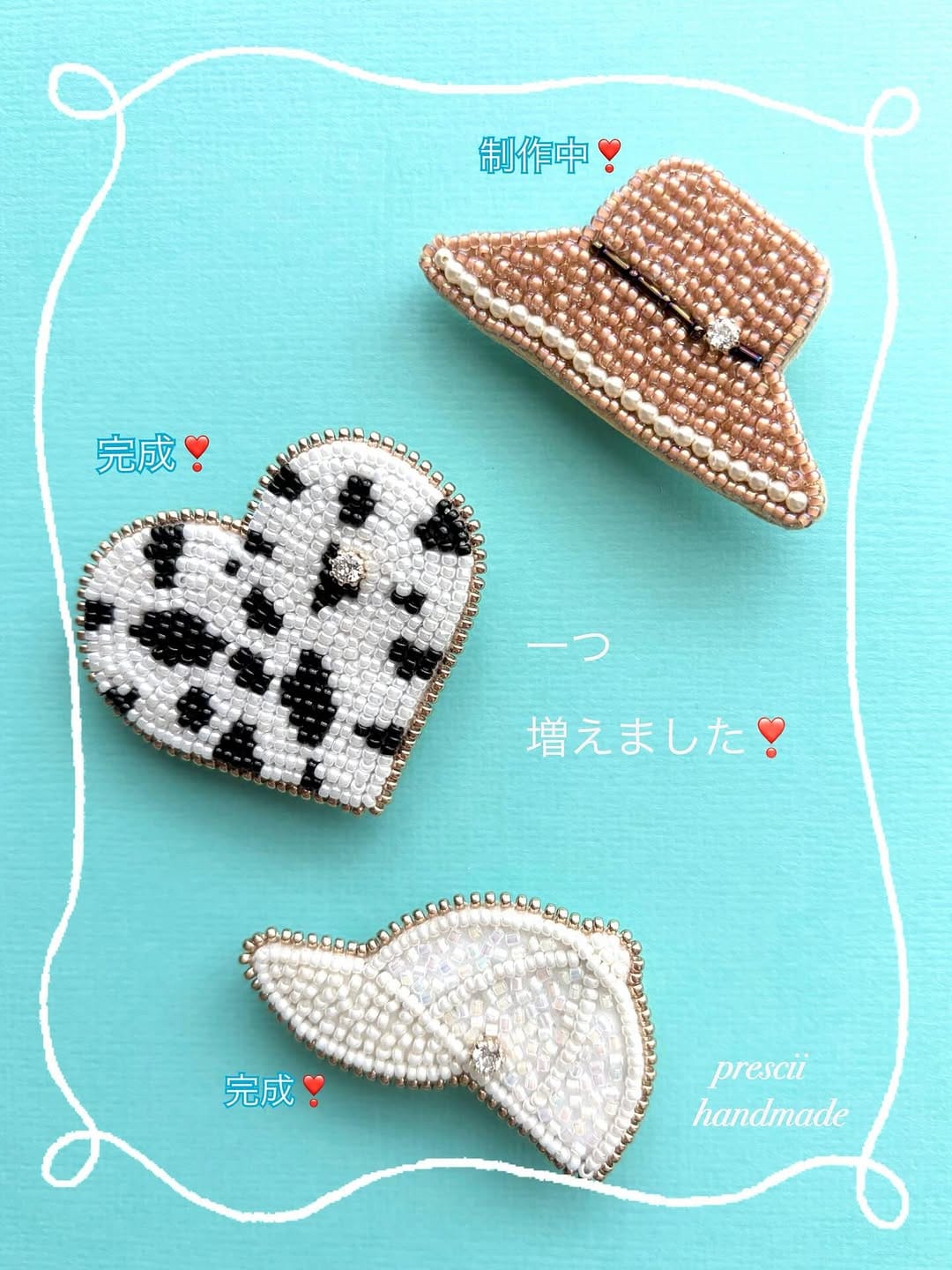 Post 8 by Prescii  プレッシー　ビーズ刺繍 on Instagram (image)