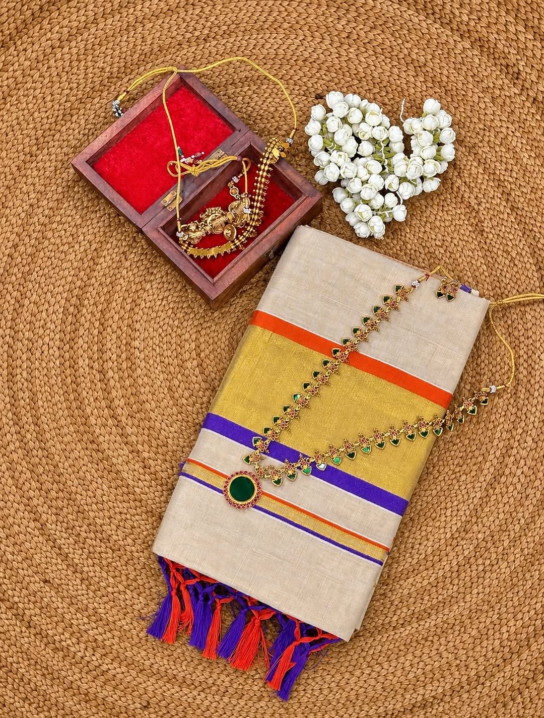 Post 7 by KERALABYGONEFASHION | Fashion | Traditional | Kuthampully on Instagram (carousel)