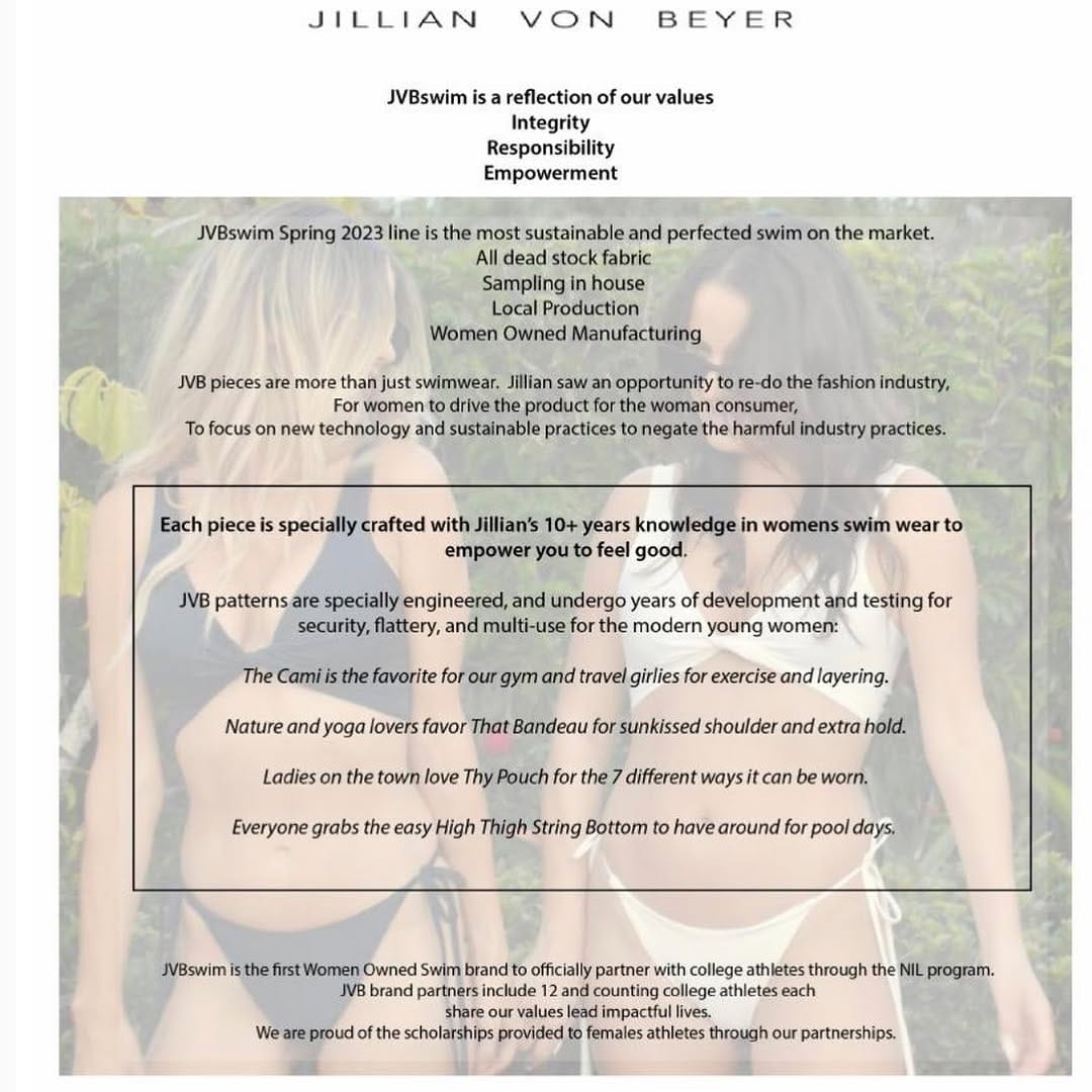 Post 10 by JVB Swimwear on Instagram (image)