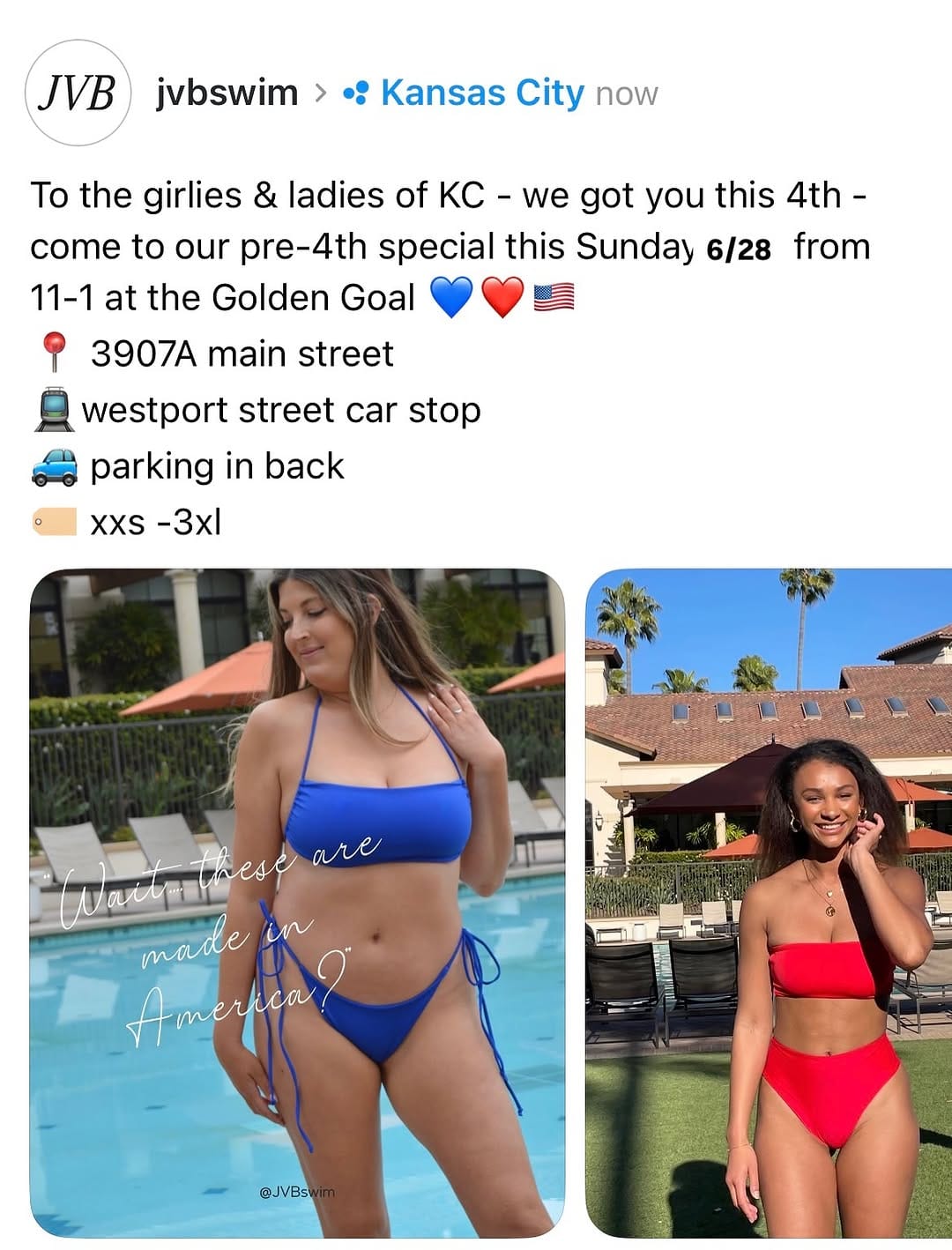Post 1 by JVB Swimwear on Instagram (carousel)
