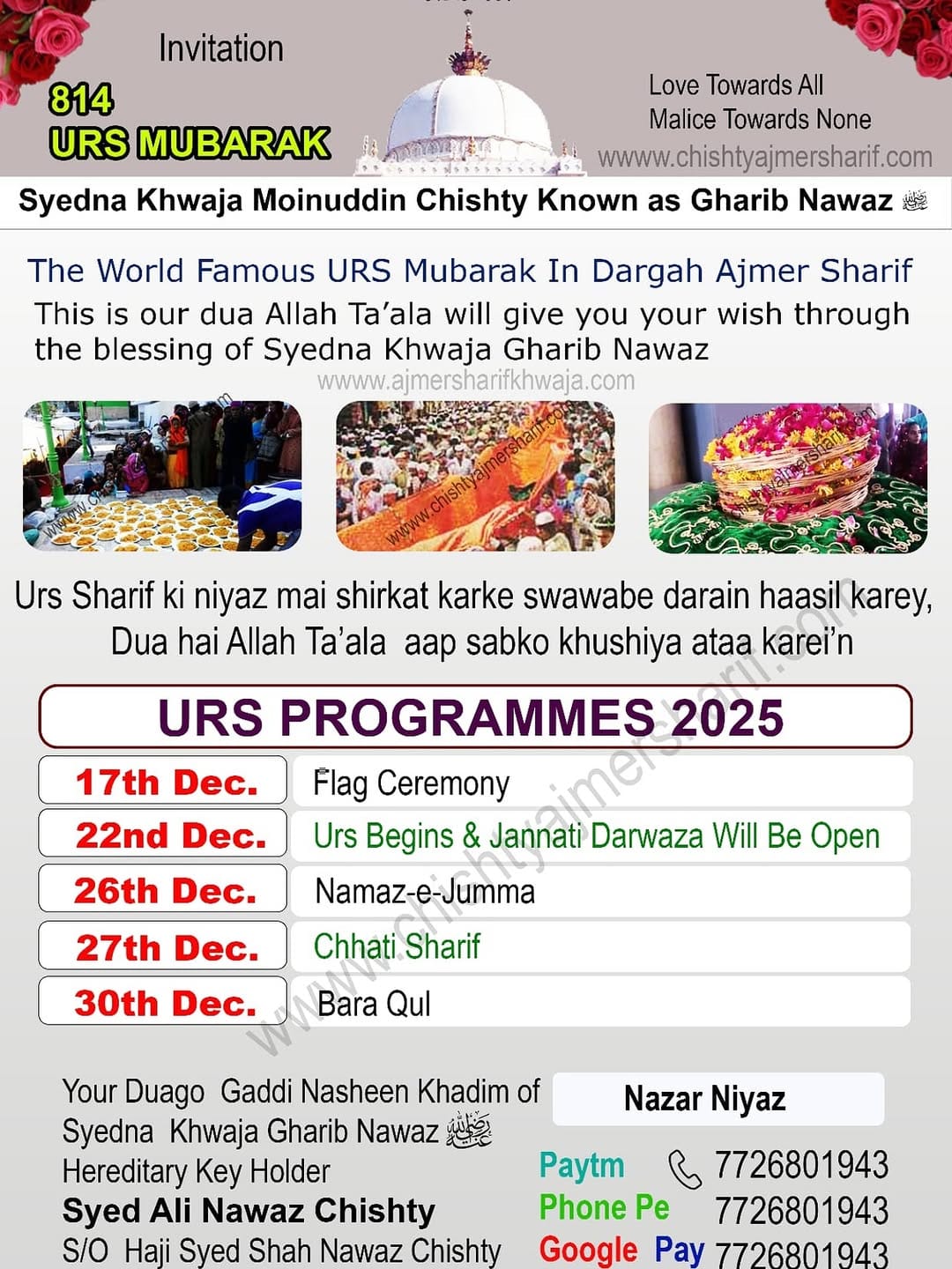 Post 8 by CHISHTY AJMER SHARIF on Instagram (image)