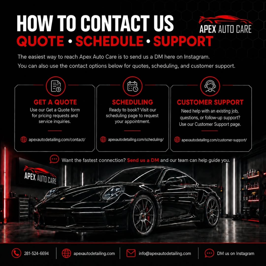 Post 8 by Apex Auto Care on Instagram (image)