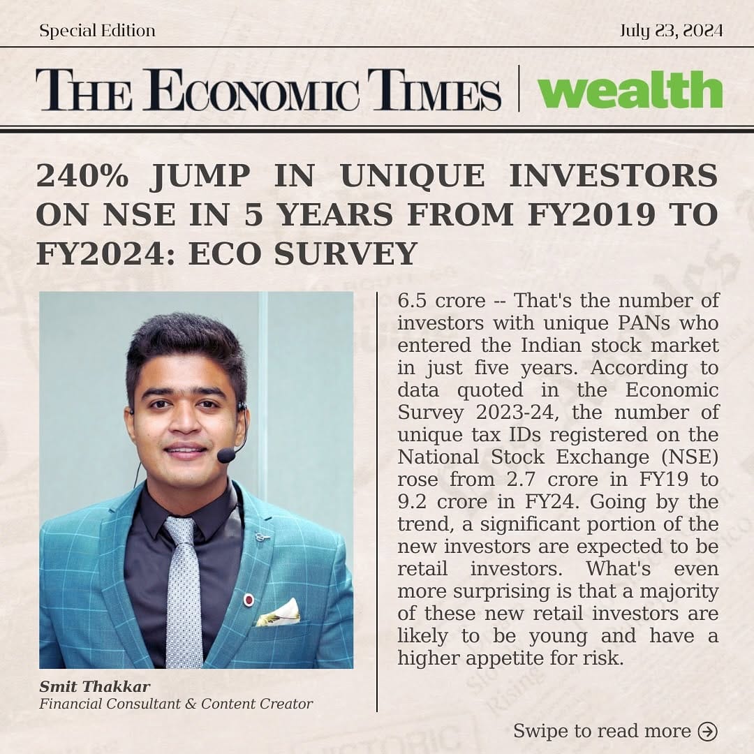 Post 10 by Smit Thakkar | Finance on Instagram (carousel)