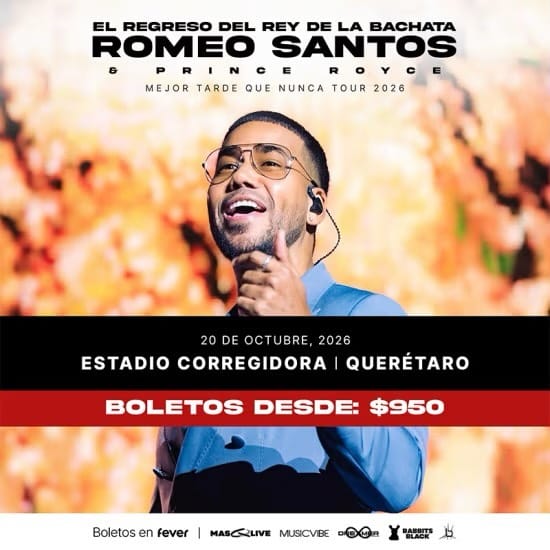 Post 4 by Club Fans Romeo Santos México on Instagram (image)