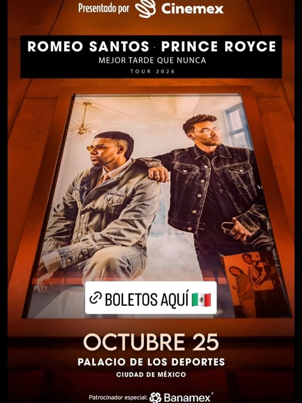 Post 9 by Club Fans Romeo Santos México on Instagram (image)