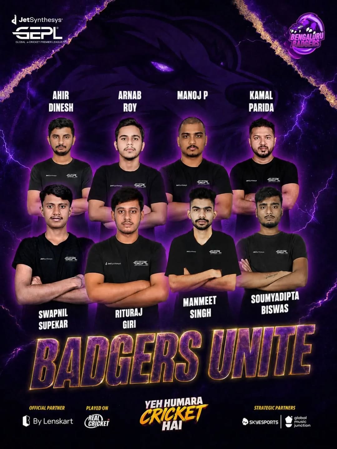 Post 5 by Global e-Cricket Premier League on Instagram (image)