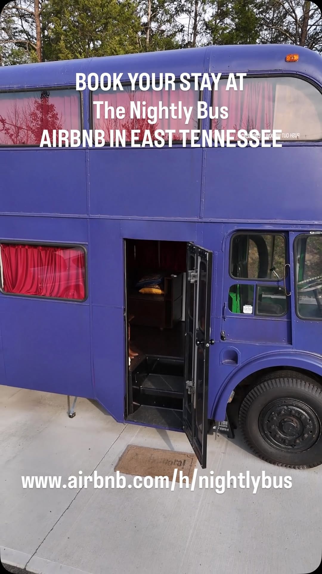 Post 2 by The ‘Nightly Bus’ Airbnb in East Tennessee on Instagram (video)