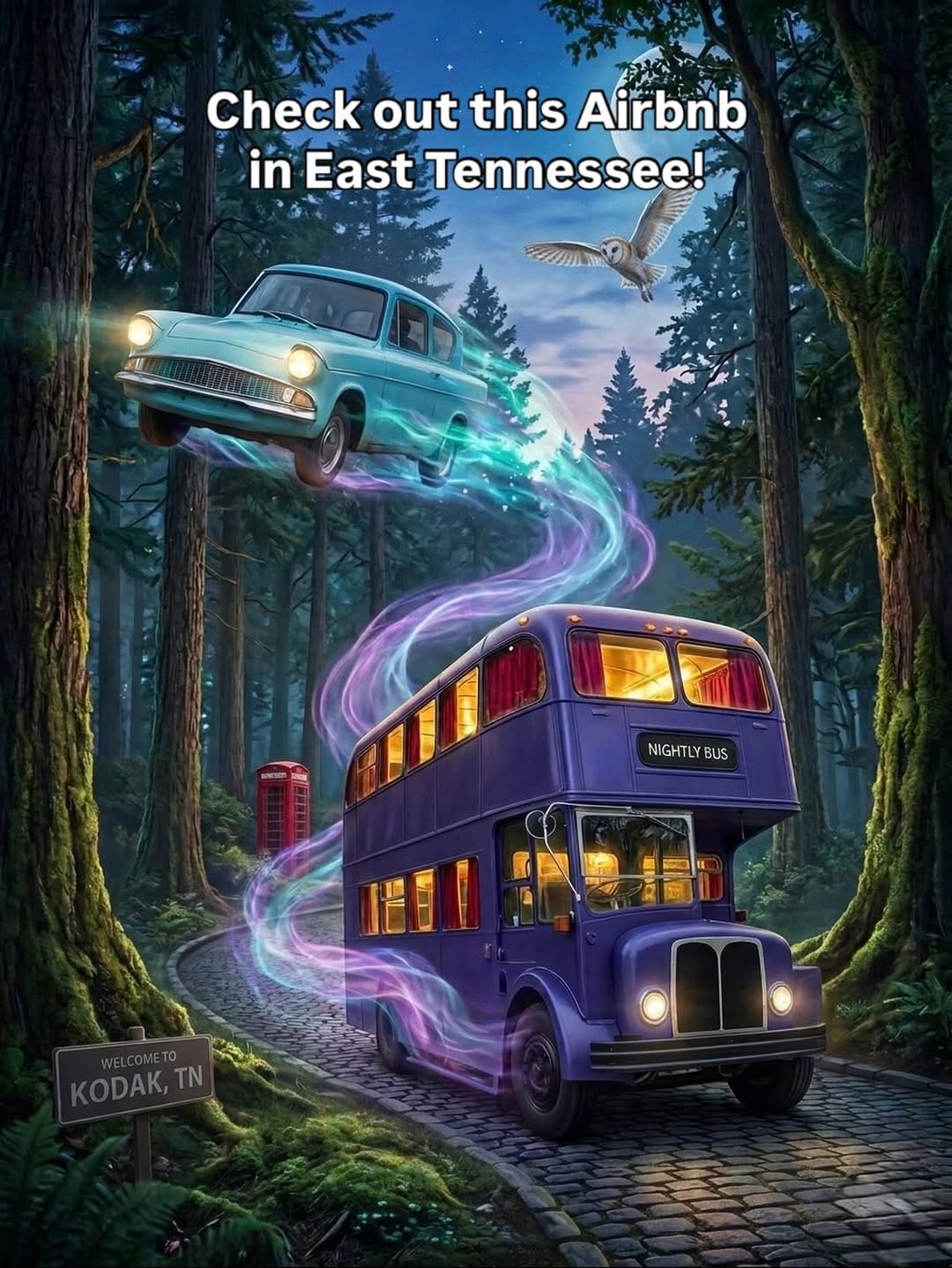 Post 1 by The ‘Nightly Bus’ Airbnb in East Tennessee on Instagram (image)