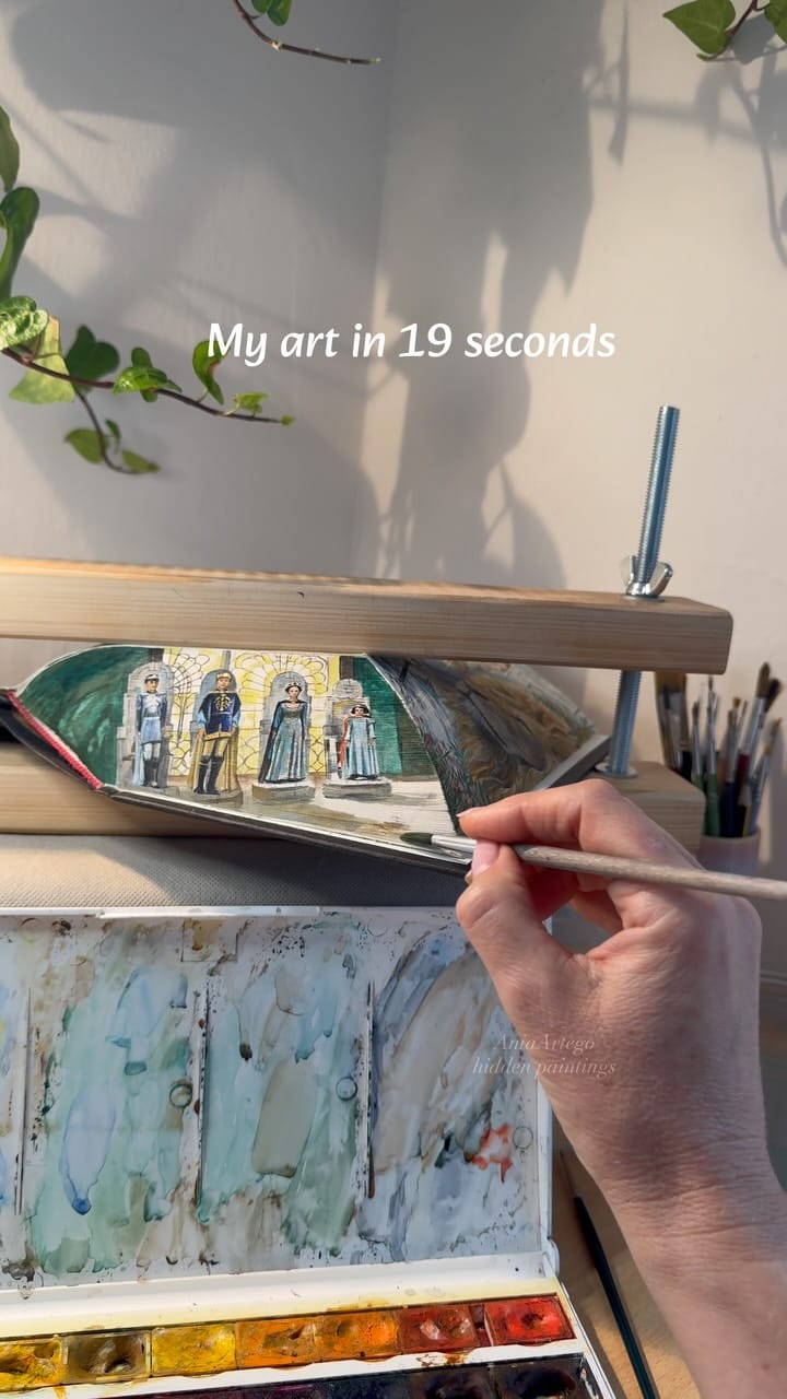 Post 2 by Ania Egorova                       Fore-edge painter 📚🎨 on Instagram (video)