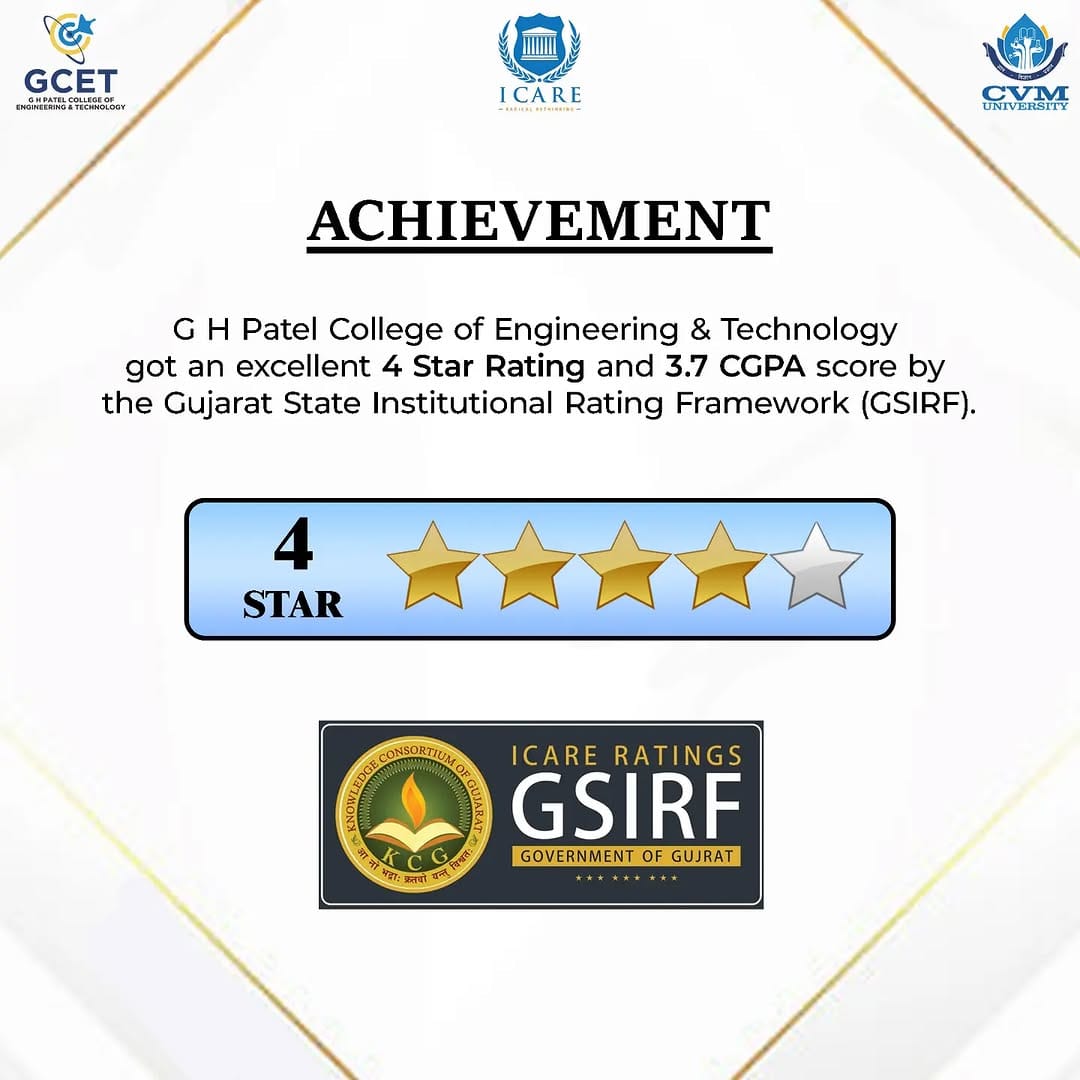 Post 8 by GCET College - The CVM University on Instagram (image)